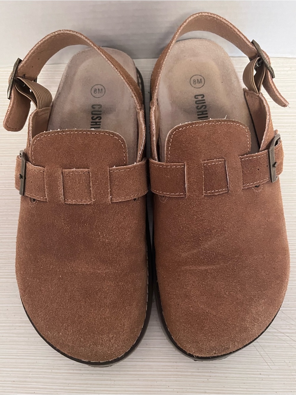 Cushionaire Brooklyn Suede Slingback Clogs Sz 8